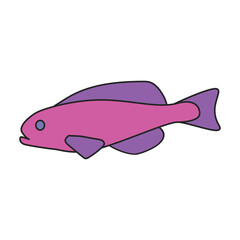 Tropical fish vector icon.Cartoon vector icon isolated on white background tropical fish.