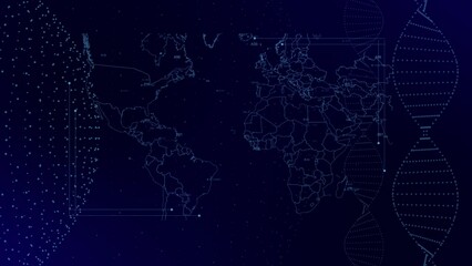 Data analysis Medical statistics on Venezuela Country with graphs, charts, analytics in background | Venezuela country Revealing world map 4K|60 FPS, data analysis Medical science technological,DNA, - Powered by Adobe