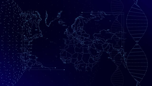 Data analysis Medical statistics on Netherlands Country with graphs, charts, analytics in background | Netherlands country Revealing world map 4K|60 FPS, data analysis Medical science technological