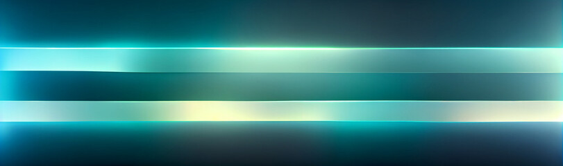 Banner with green, blue and turquoise bars, digital art