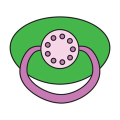 Obraz premium Pacifier vector icon.Cartoon vector icon isolated on white background pacifier.