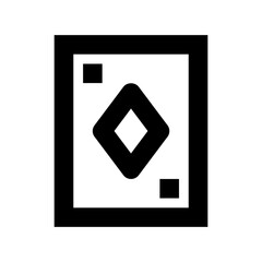 Diamond Card Flat Vector Icon