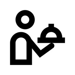 Waiter Flat Vector Icon