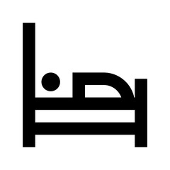 Bedroom Flat Vector Icon