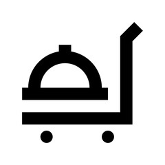Food Trolley Flat Vector Icon