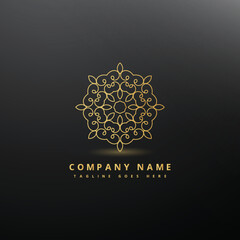 Abstract elegant tree leaf flower logo icon vector design. Universal creative premium symbol. Graceful jewel boutique vector sign,Luxury flower vector logotype. Linear universal leaf floral logo.