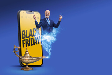 Black Friday sale and genie of the lamp