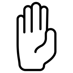 hand cartoon line icon