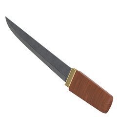 3d rendering illustration of a Japanese tanto knife