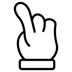 hand cartoon line icon