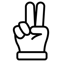 hand cartoon line icon