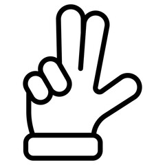 Obraz premium hand cartoon line icon