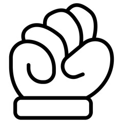 hand cartoon line icon