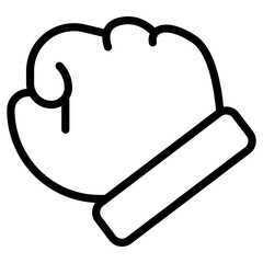 hand cartoon line icon