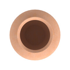 3d rendering illustration of a jar vase on a holder