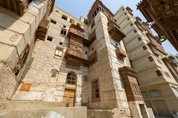 Buildings within the Al-Balad historical area of Jeddah in the western region of Saudi Arabia