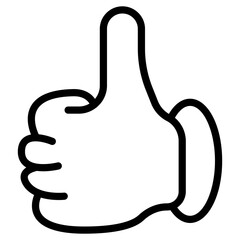 hand cartoon line icon