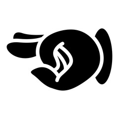 hand cartoon glyph icon