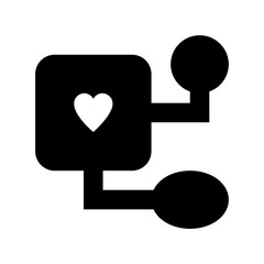 Love Connection Flat Vector Icon