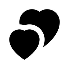 Love Hearts Flat Vector Icon