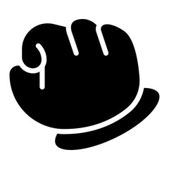 hand cartoon glyph icon
