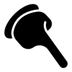 hand cartoon glyph icon