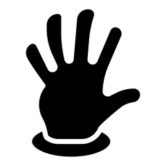 hand cartoon glyph icon