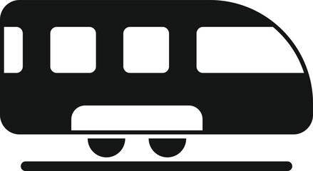 Speed train icon simple vector. City platform. Metro station