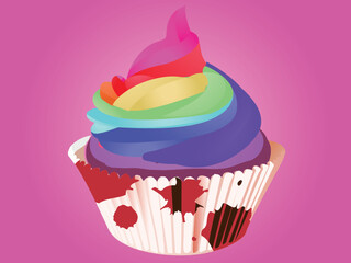 sweet cupcake .rainbow Cut baby cupcake.