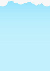 Blue blank background for letter to santa claus