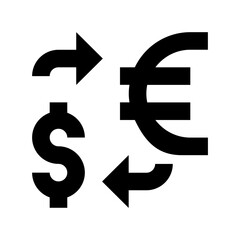 Money Exchange Flat Vector Icon