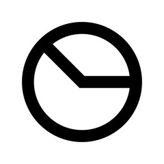 Pie Chart Flat Vector Icon