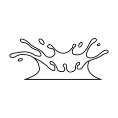 Splash vector icon.Outline vector icon isolated on white background splash .