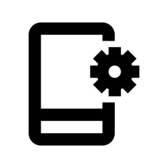 Fototapeta premium Mobile Settings Flat Vector Icon