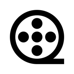 Camera Reel Flat Vector Icon