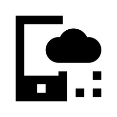 Mobile Cloud Flat Vector Icon