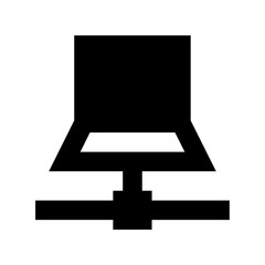 Fototapeta premium Laptop Network Flat Vector Icon