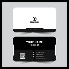 Professional elegant black and white corporate modern business card design corporate template