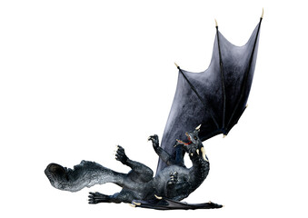 Fototapeta premium 3D Rendering Fairy Tale Dragon on White
