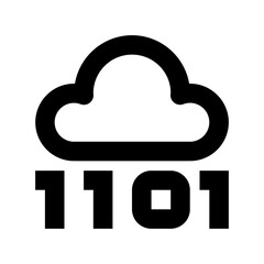 Cloud Coding Flat Vector Icon