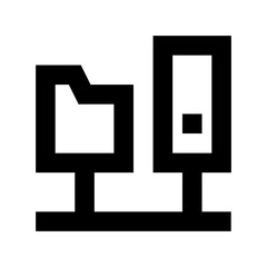 Server Folder Flat Vector Icon