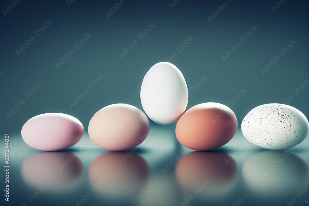Poster a group of eggs sitting next to each other, a group of eggs that are standing up against one another