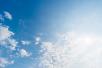 Panoramic view of clear blue sky and clouds, clouds with background.