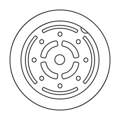 Manhole sewer vector outline icon. Vector illustration hatch street on white background. Isolated outline illustration icon of manhole sewer .