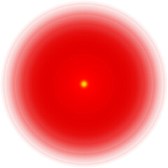 Pain red circle or localization mark, aching place sign, abstract symbol of pain, sore spot or hurt body part marker,