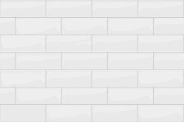 Obraz premium Ceramic tile wall or floor decoration, white mosaic brick seamless pattern for background.