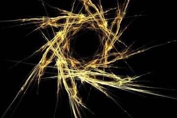 abstract fractal background yellow black art