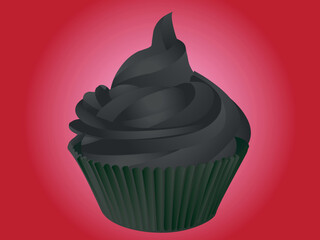 cupcake on black