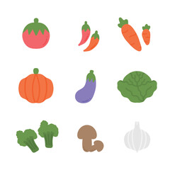 Set of vegetables