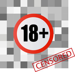 Pixel censored signs. Censor bar concept. Censorship rectangle.